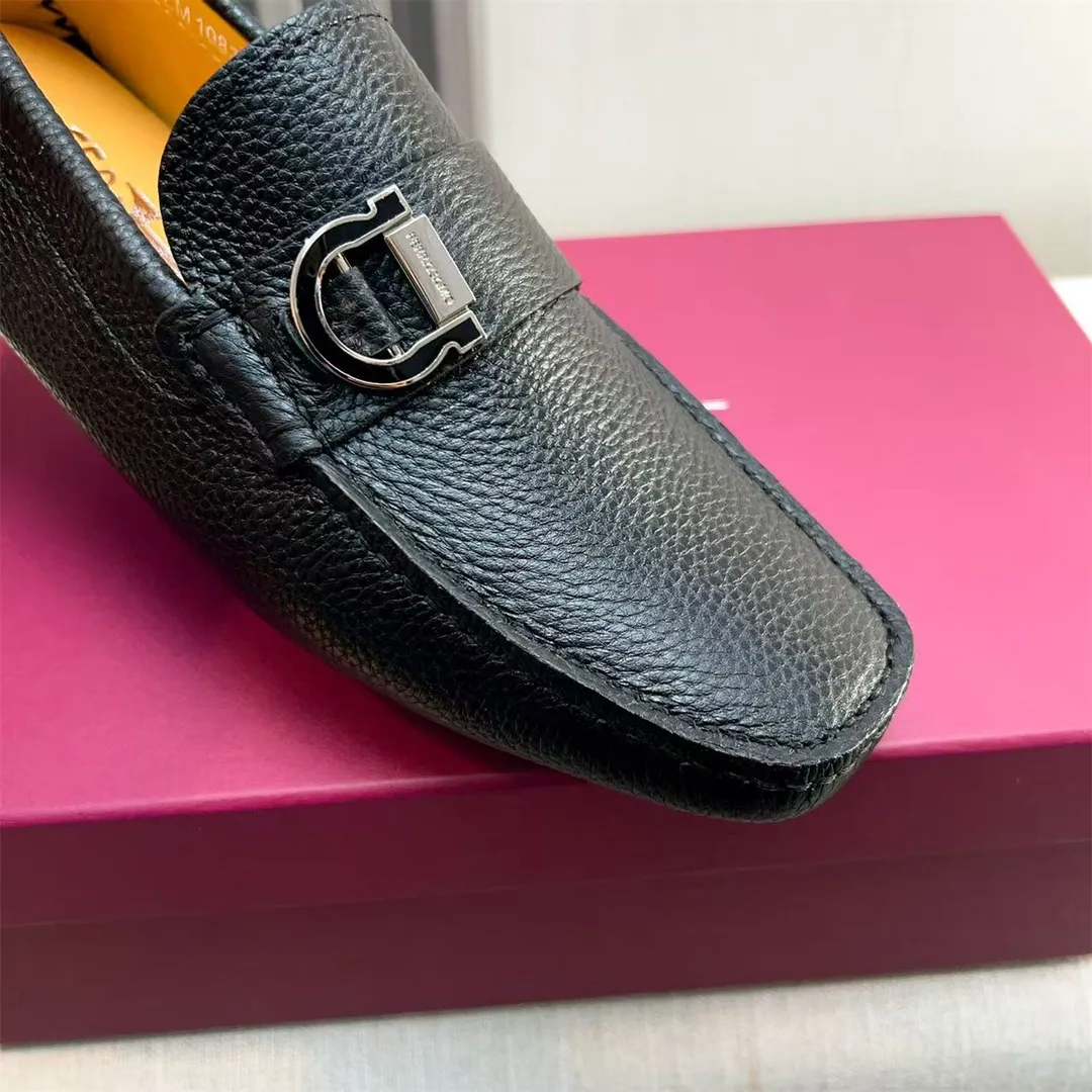 Men's shoes 💰560 Ferragamo new high-end quality 🔥 black cowhide ➕ cowhide lining size 38-45